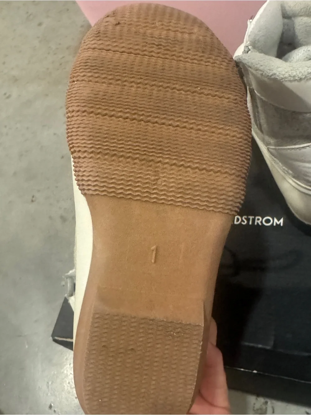 Nordstrom Cream & Light Gray Winter Duck Boots
